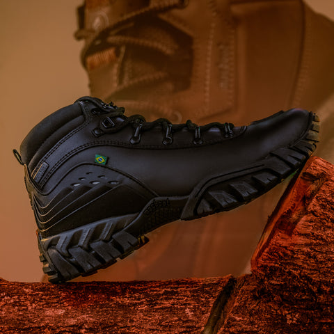 Bota Motors Cano Alto Macboot Hades 02 Preto Emborrachado