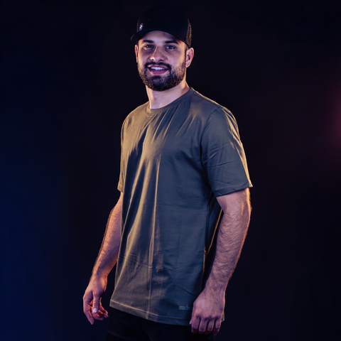 Camiseta Básica Masculina Macboot Verde Oliva