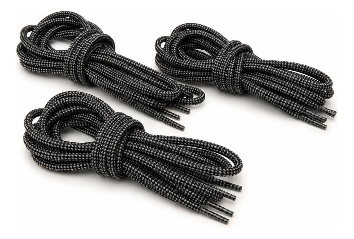 Kit 3 Atacadores Macboot Preto/Cinza 130 cm