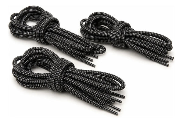 Kit 3 Atacadores Macboot Preto/Cinza 130 cm