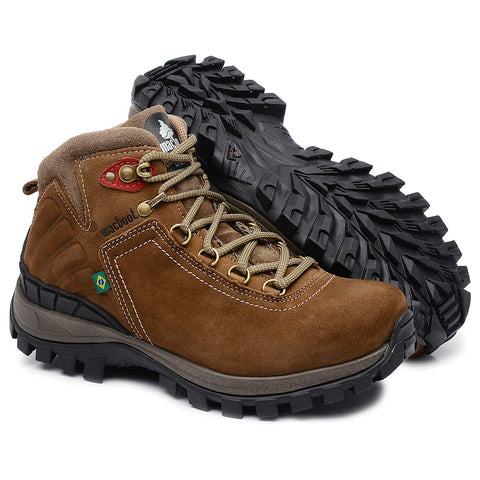 Bota De Segurança Cano Alto Macboot C.A0006 Marrom Claro