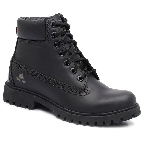 Bota Militar Macboot Cano Alto Lauryn 04 Preto Emborrachado