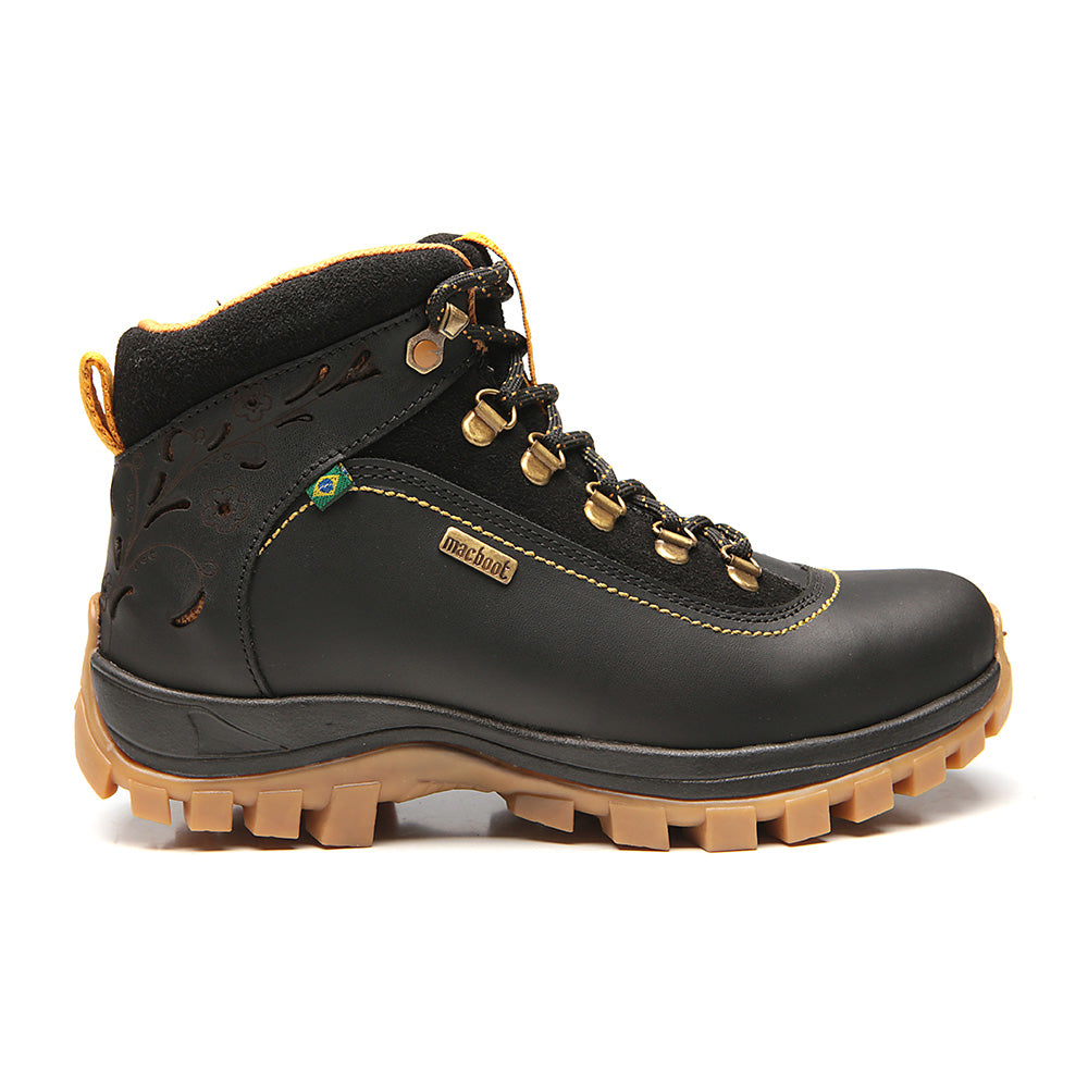 Bota Adventure Cano Alto Macboot Alecrim 14 Preto Emborrachado - vista frontal - Macboot