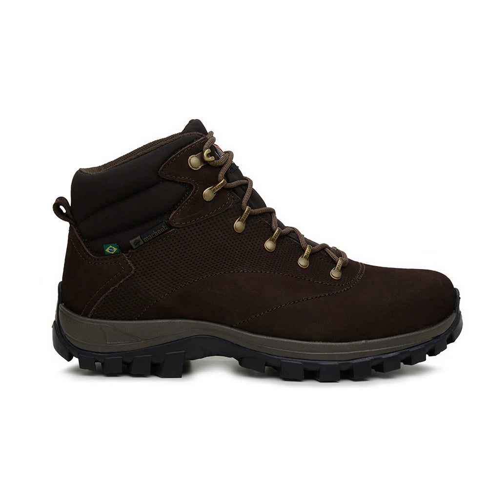 Bota Adventure Cano Alto Macboot Sumauma 02 Café - vista frontal - Macboot