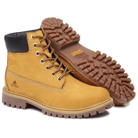 Bota Militar Macboot Cano Alto Lauryn 04 Mostarda