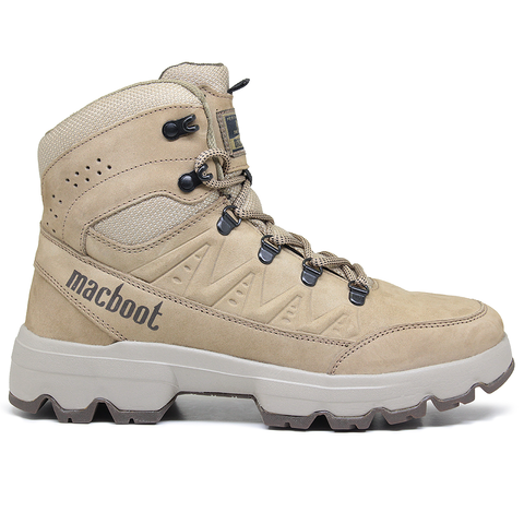 Bota Adventure Cano Longo Macboot Barreiro 02 Bege Acinzentado
