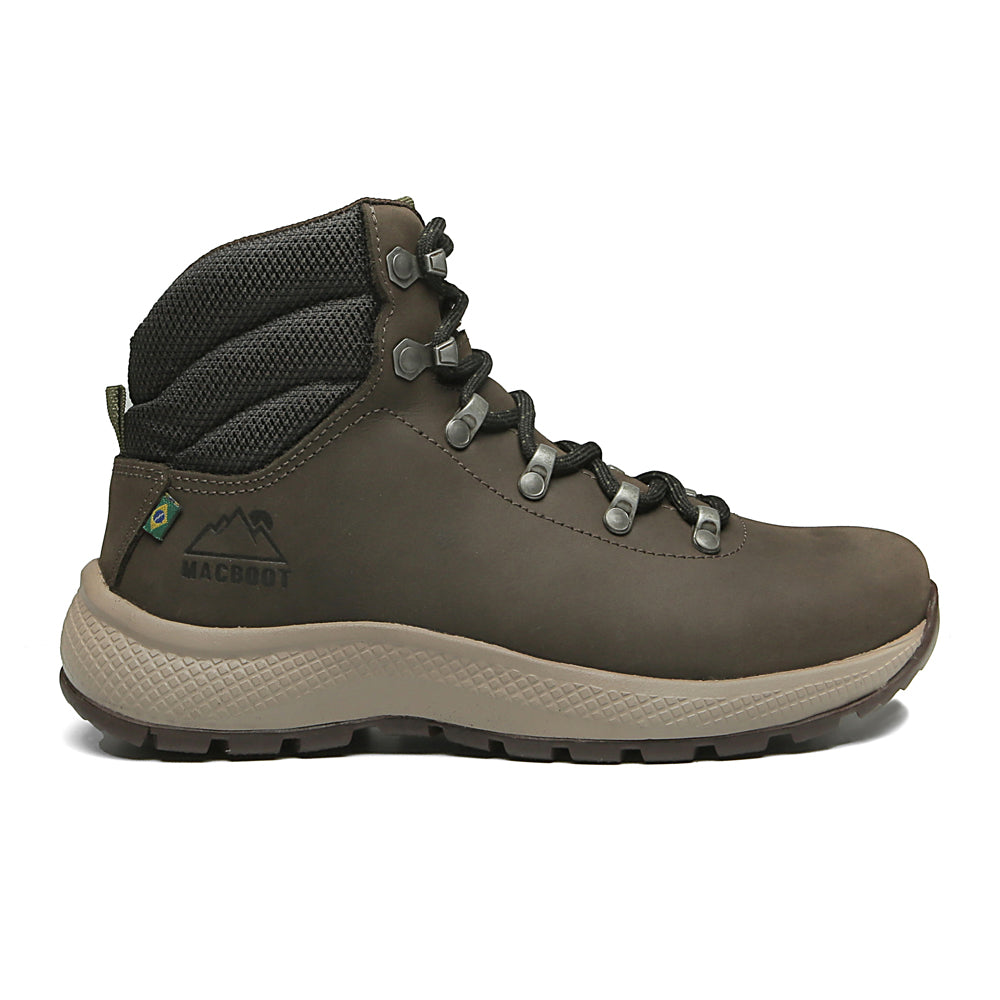Bota Adventure Cano Alto Macboot Batu 14Z Cinza - vista frontal - Macboot