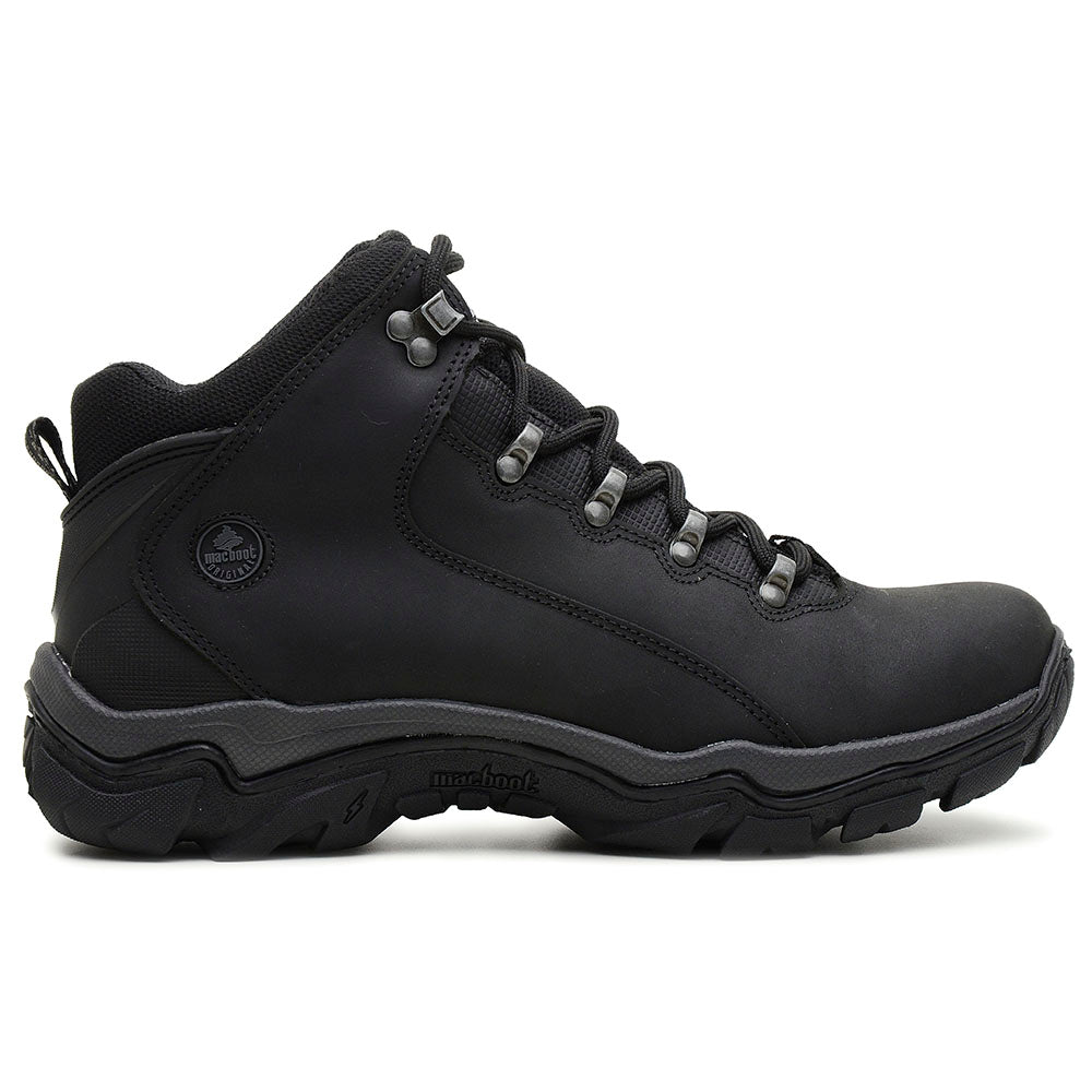 Bota Adventure Cano Alto Macboot Tiê 02 Preto Emborrachado - vista frontal - Macboot
