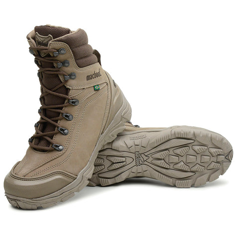Bota Militar Cano Longo Macboot Falcão 02 Bege Acinzentado