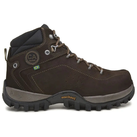 Bota De Segurança Cano Alto Macboot C.A0004 Marrom Escuro