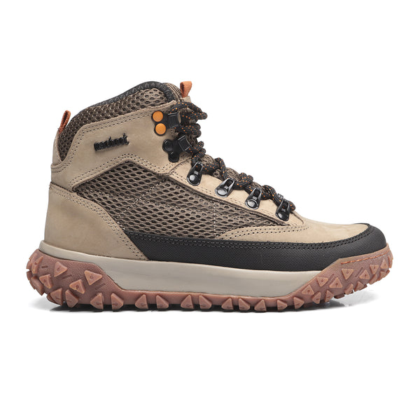 Bota Adventure Cano Alto Macboot Bourbon 04 Bege Acinzentado - vista frontal - Macboot