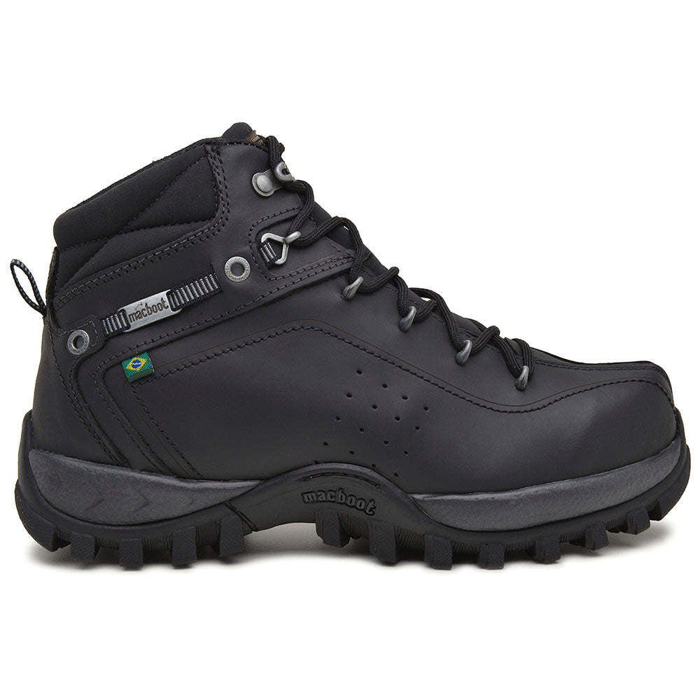 Bota Adventure Cano Alto Macboot Guarani 02 Preto Emborrachado - vista frontal - Macboot