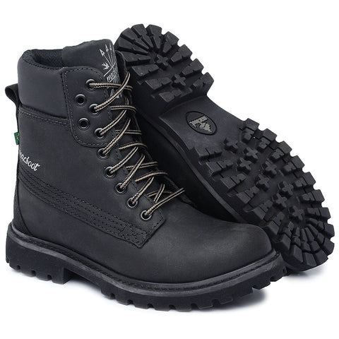 Bota Militar Cano Alto Macboot Papoula 08 Preto Emborrachado