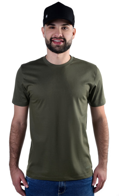 Camiseta Básica Masculina Macboot Verde Oliva