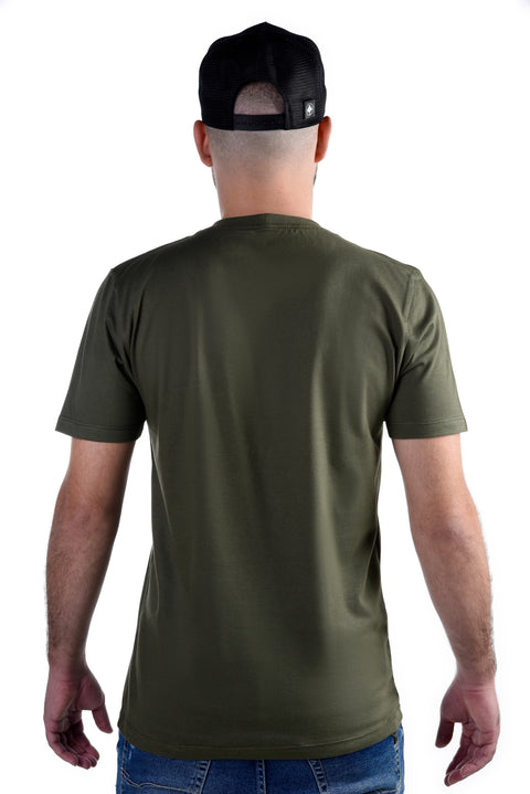 Camiseta Básica Masculina Macboot Verde Oliva