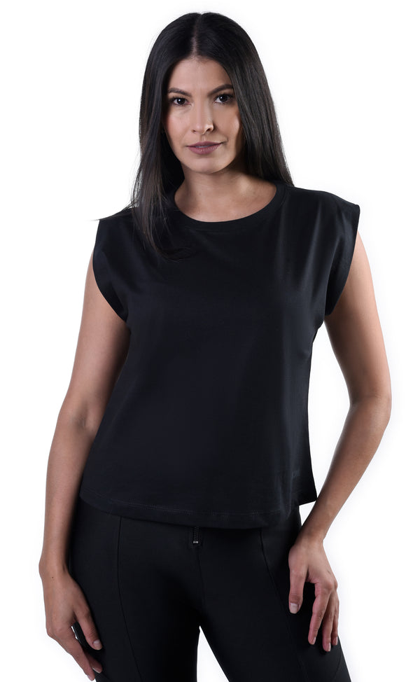 Camiseta Feminina Muscle Tee Macboot Preta - vista frontal - Macboot