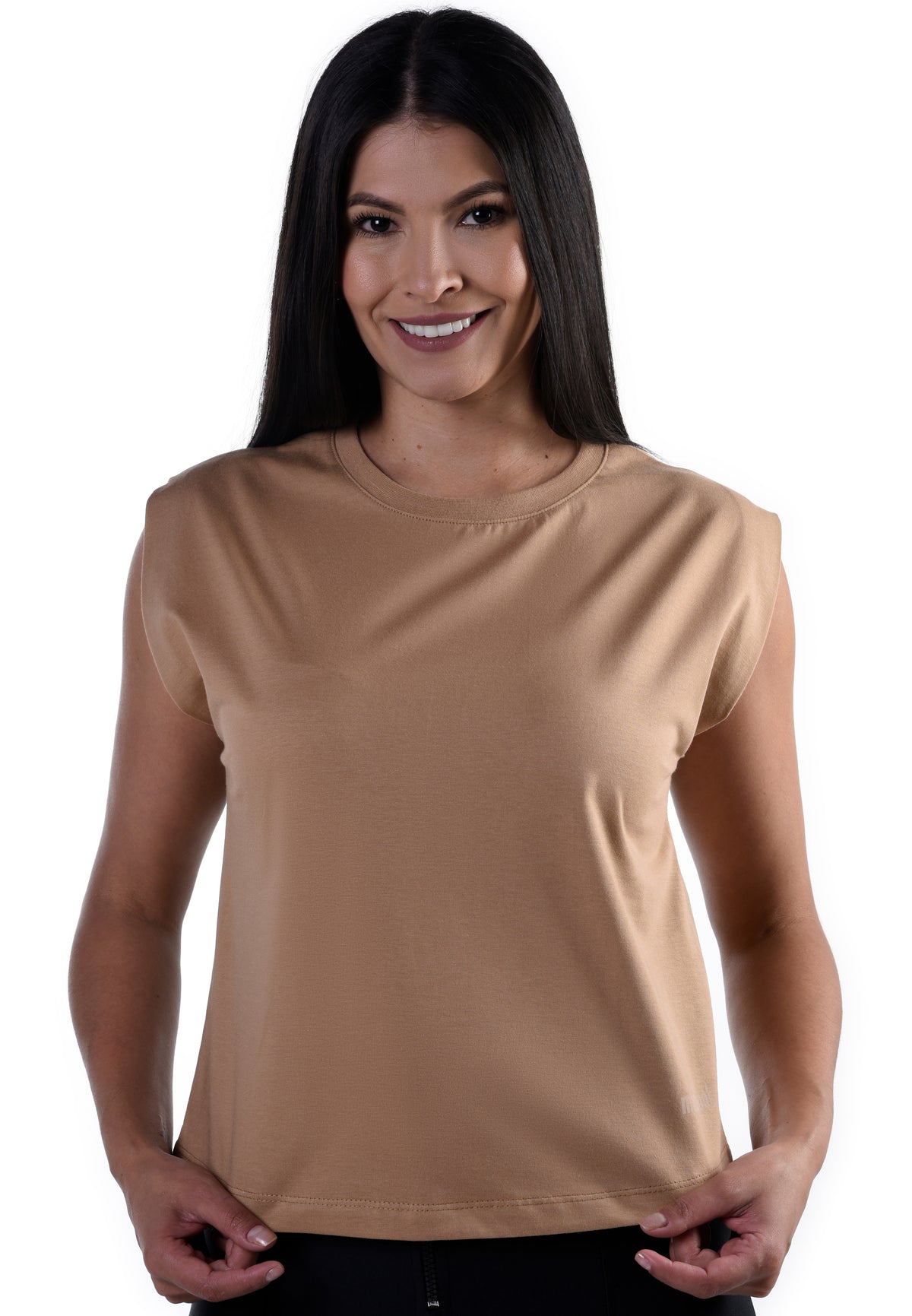 Camiseta Feminina Muscle Tee Macboot Caramelo - vista frontal - Macboot