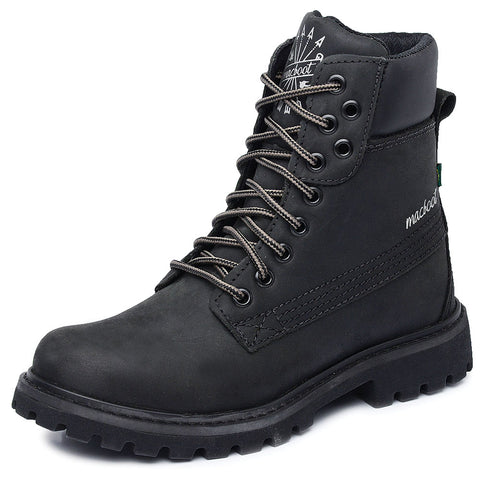 Bota Militar Cano Alto Macboot Papoula 08 Preto Emborrachado