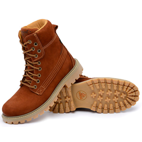 Bota Militar Cano Alto Macboot Papoula 08 Caramelo