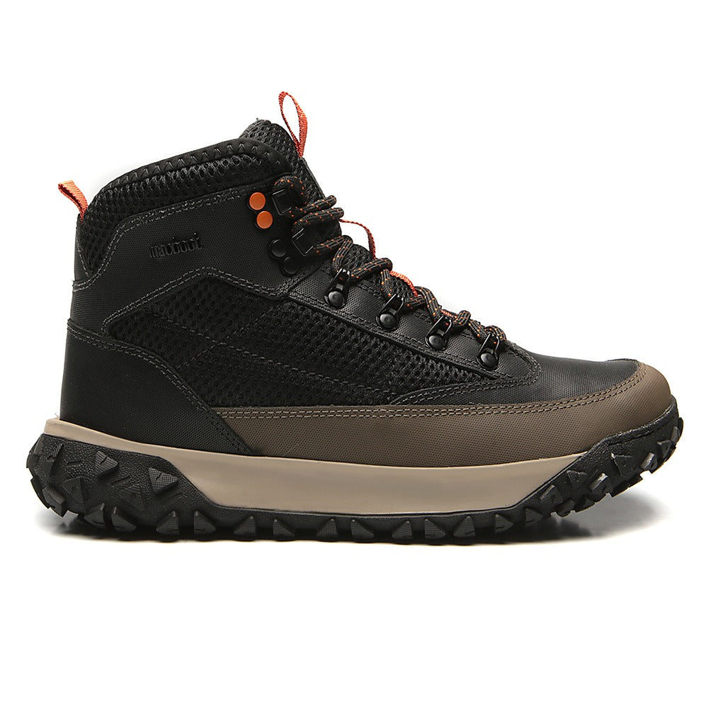 Bota Adventure Cano Alto Macboot Bourbon 02 Preto/Marrom - vista frontal - Macboot
