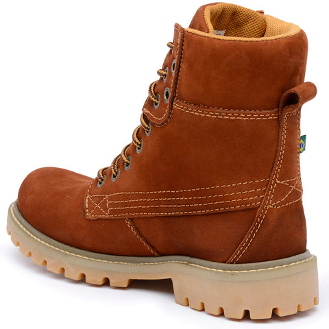 Bota Militar Cano Alto Macboot Papoula 08 Caramelo