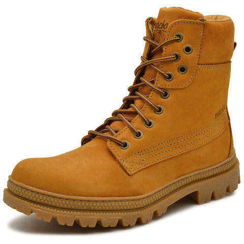 Bota Militar Cano Alto Macboot Papoula 04 Mostarda