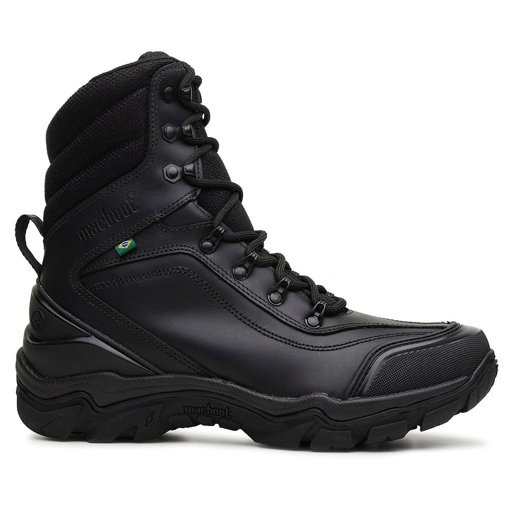 Bota Militar Cano Longo Macboot Falcão 02 Preto Emborrachado