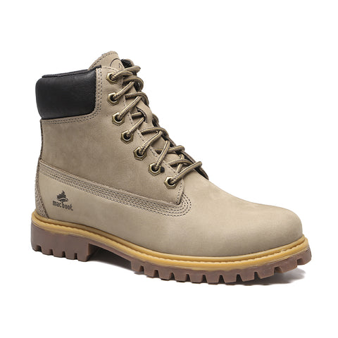 Bota Militar Cano Alto Lauryn 04 Bege Acinzentado