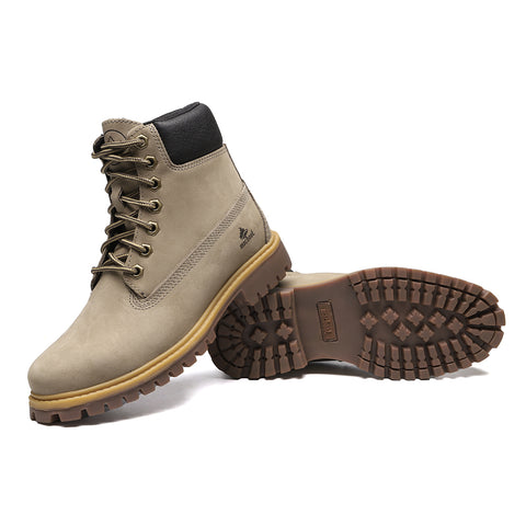 Bota Militar Cano Alto Lauryn 04 Bege Acinzentado
