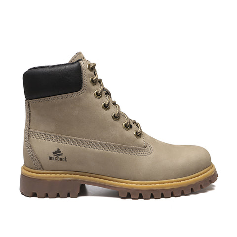 Bota Militar Cano Alto Lauryn 04 Bege Acinzentado