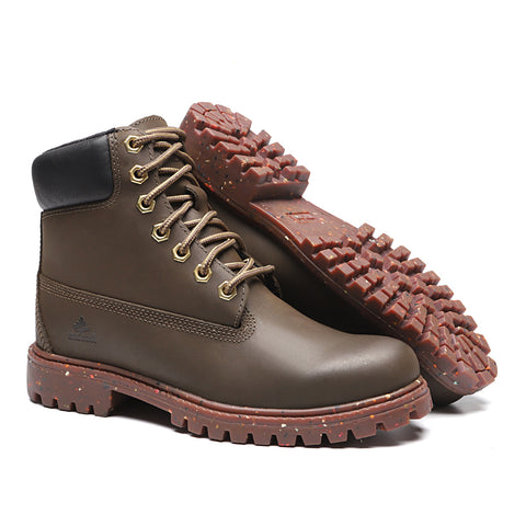 Bota Militar Macboot Cano Alto Lauryn 08 Marrom Escuro