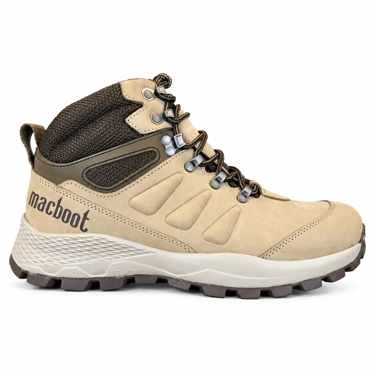 Bota Adventure Cano Alto Macboot Massaranduba 02 Bege Acinzentado - lateral