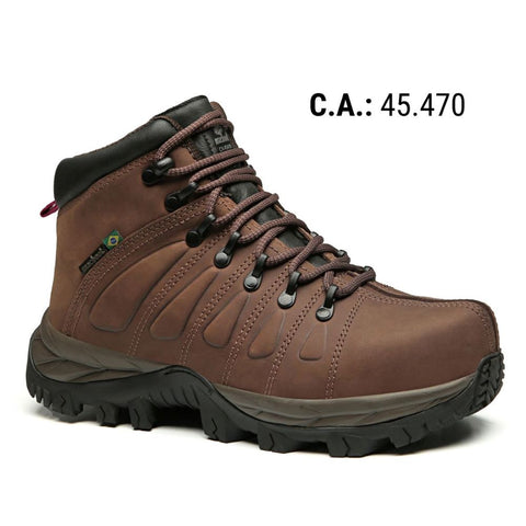 Bota De Segurança Cano Alto Macboot MAC PRO 01 Marrom