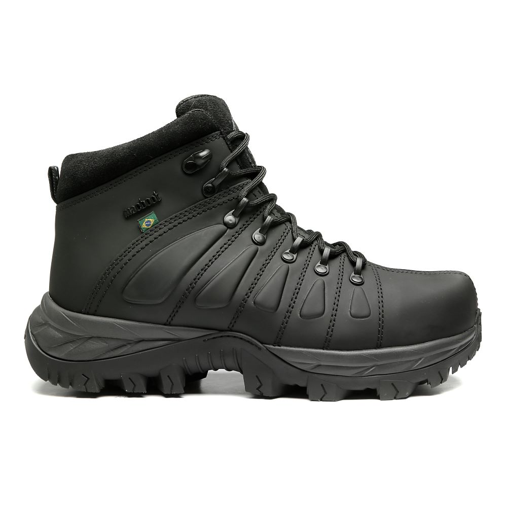 Bota De Segurança Cano Alto Macboot C.A0001 Preto Emborrachado