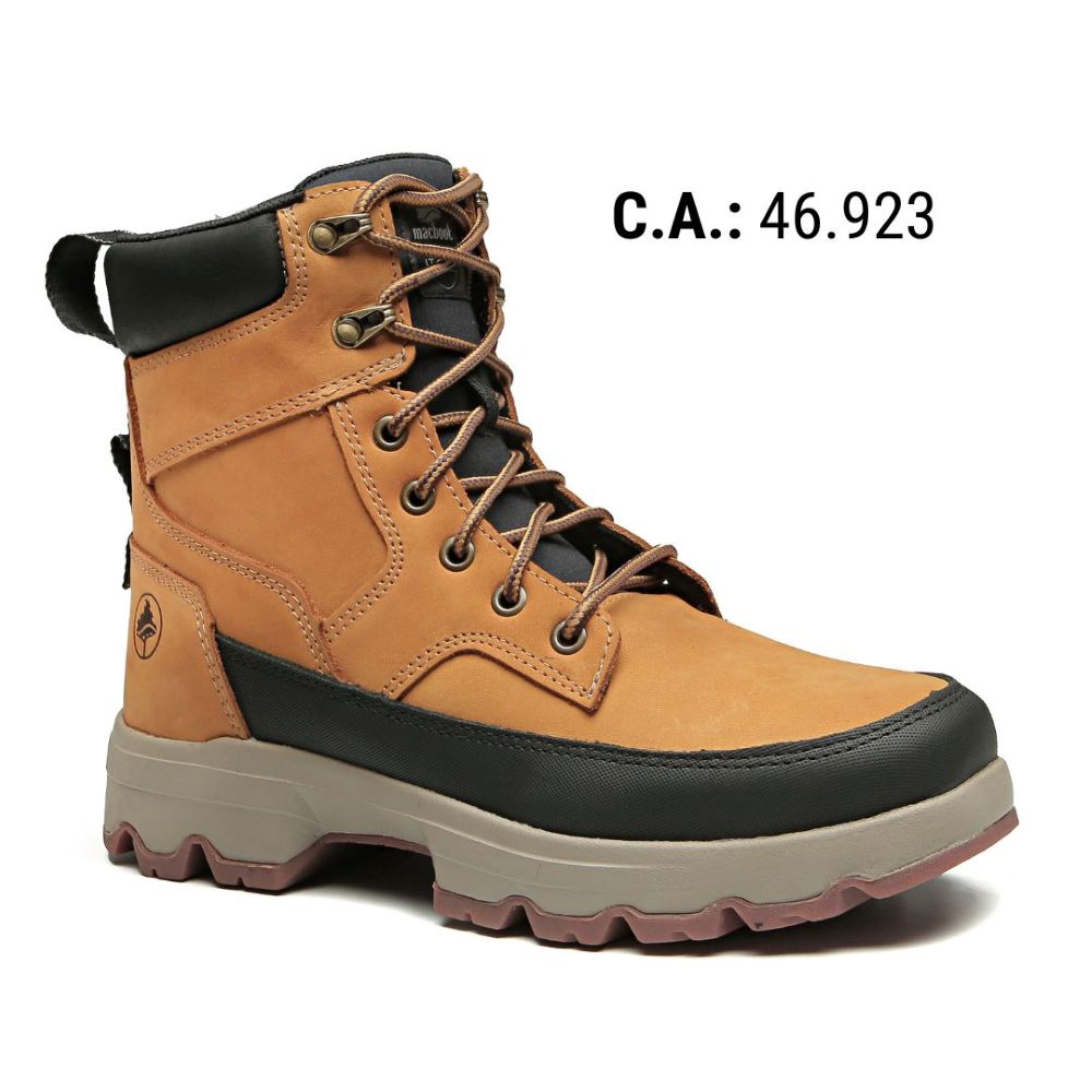 Maco:★ Bota De Segurança Cano Alto Macboot MAC PRO 02 Mostarda│ Macboot