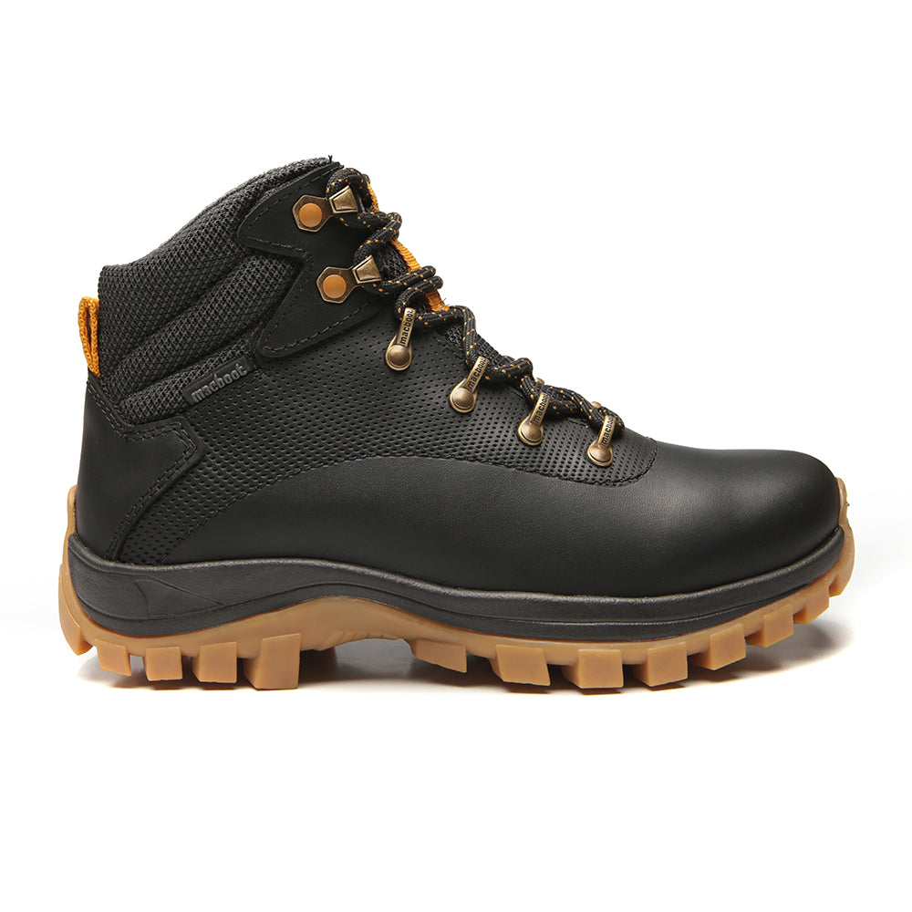Bota Adventure Cano Alto Macboot Sumauma 08 Preto Emborrachado - vista frontal - Macboot